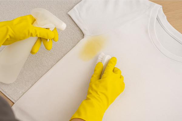Como tirar mancha de roupa branca